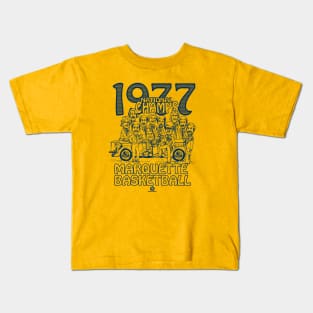 1977 Marquette National Champions Kids T-Shirt